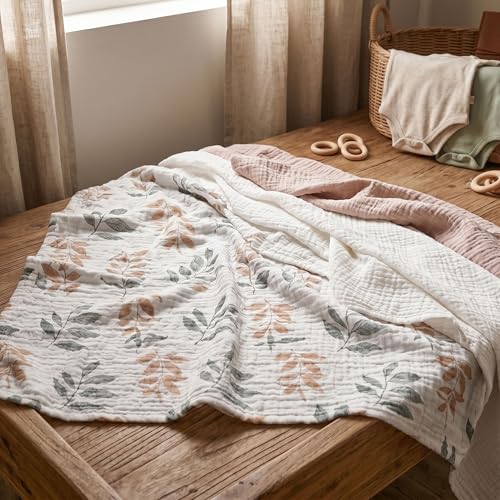 Image of Muslin Swaddle Blankets for Newborn, 3 Pack Breathable Soft Receiving Blanket, Large 38 x 40 inches Swaddle Wrap Burping Clothes Diapers, Essentials Infant Shower Items, Toddler Gift (Gentle Colors)