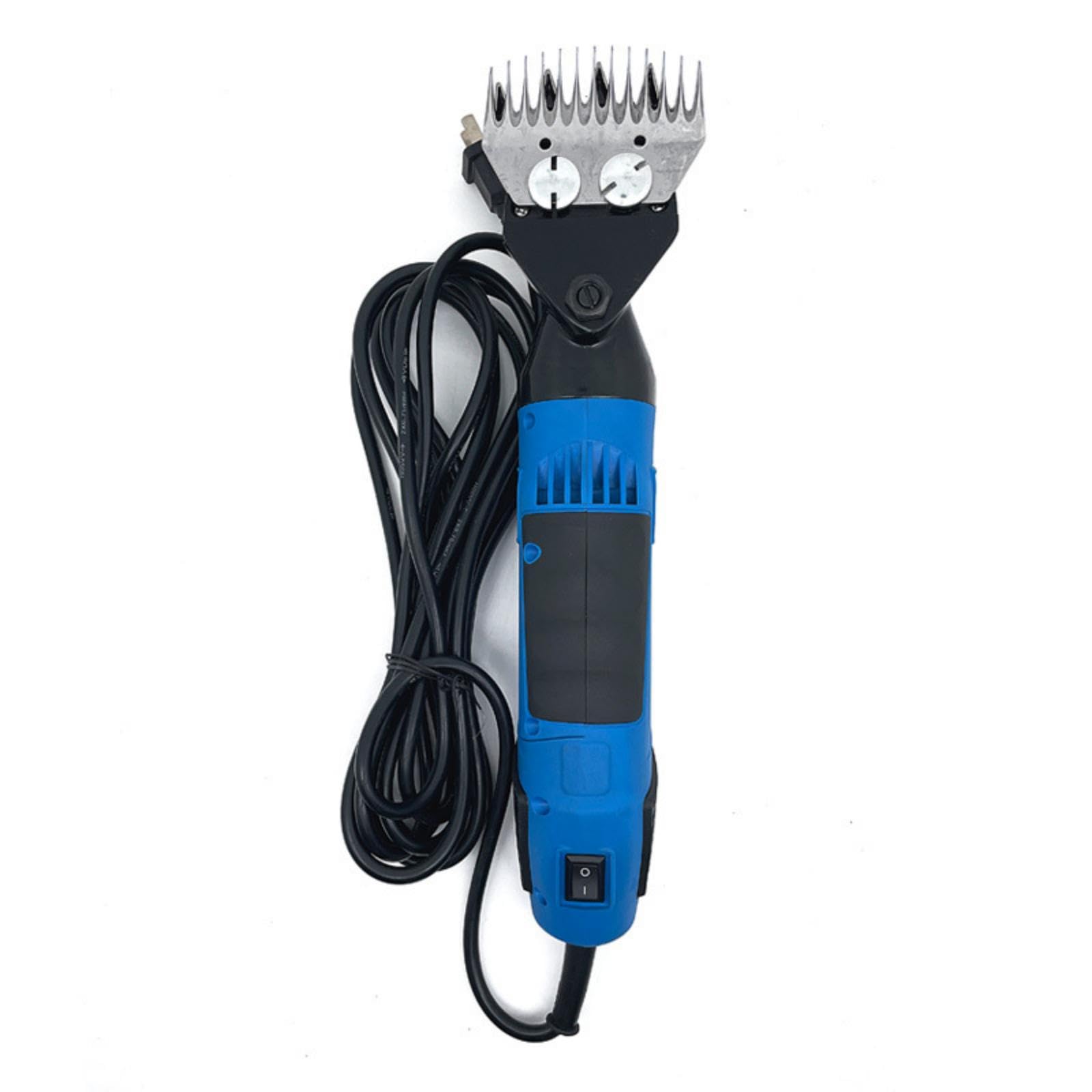 Máquina cortadora de lana eléctrica, 9 cuchillas de dientes rectos, cortadora de 6 velocidades para ganado, tijeras para ovejas y herramienta de aseo de cabras para afeitarse la piel en la granja