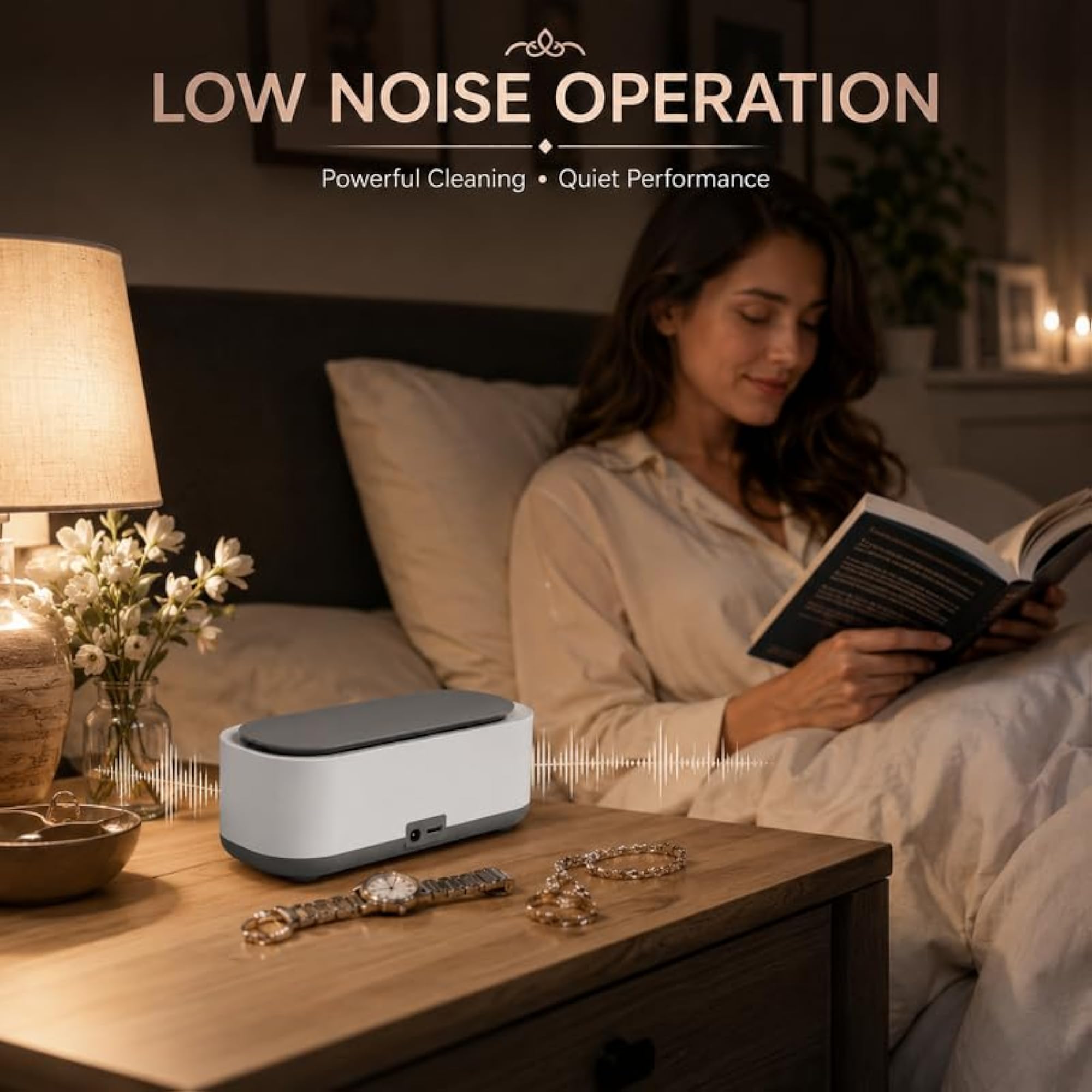 Portable Ultrasonic Jewelry Cleaner Machine, Compact Design