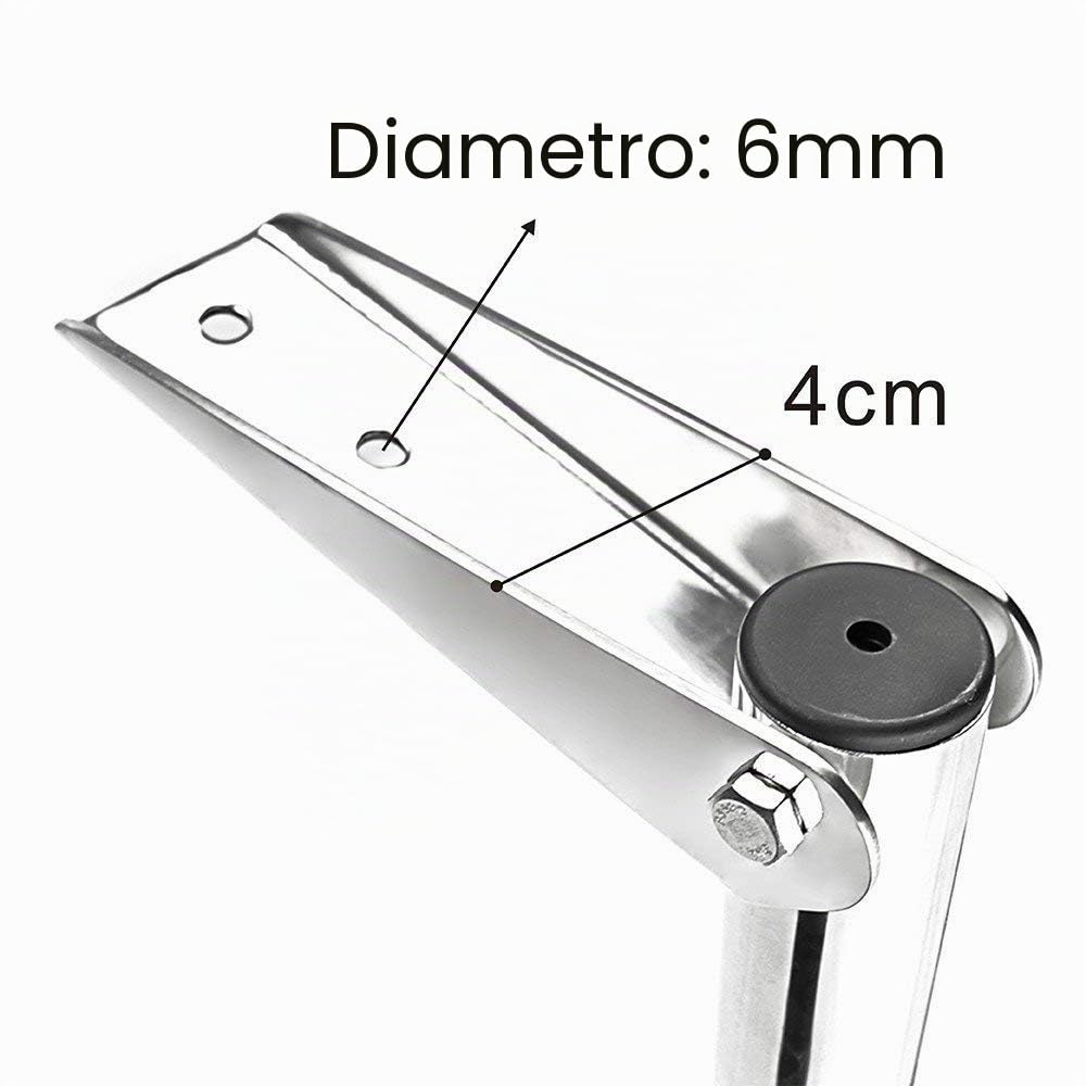 KAOLALI Scala Telescopica per Imbarcazioni in Acciaio Inox, Scaletta per Barche e Yacht, Capacità di Carico 150KG, Pieghevole a 3 Gradini