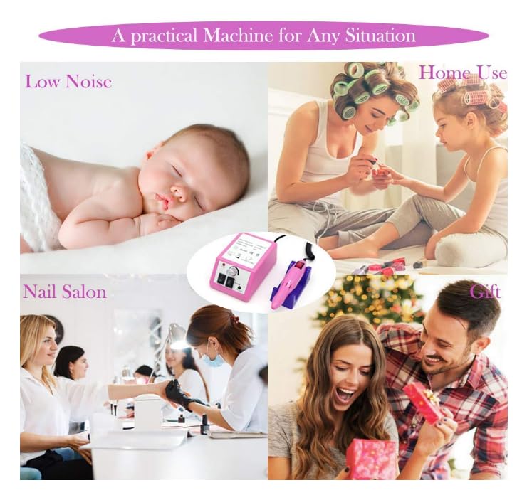 Electric Nail Drill Machine Nail File Drill Set Kit for Acrylic Nails, Gel Nail, Nail Art Polisher Sets Glazing Nail Drill Fast Manicure Pedicure MACHINE (MERCEDES) - Image 6