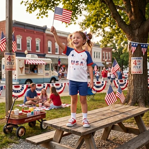 Image of Unisex Kids Soccer Jersey and Shorts Kit 2-Piece Set Boys Girls Football Outfits for Little Athlete 2-14 Years