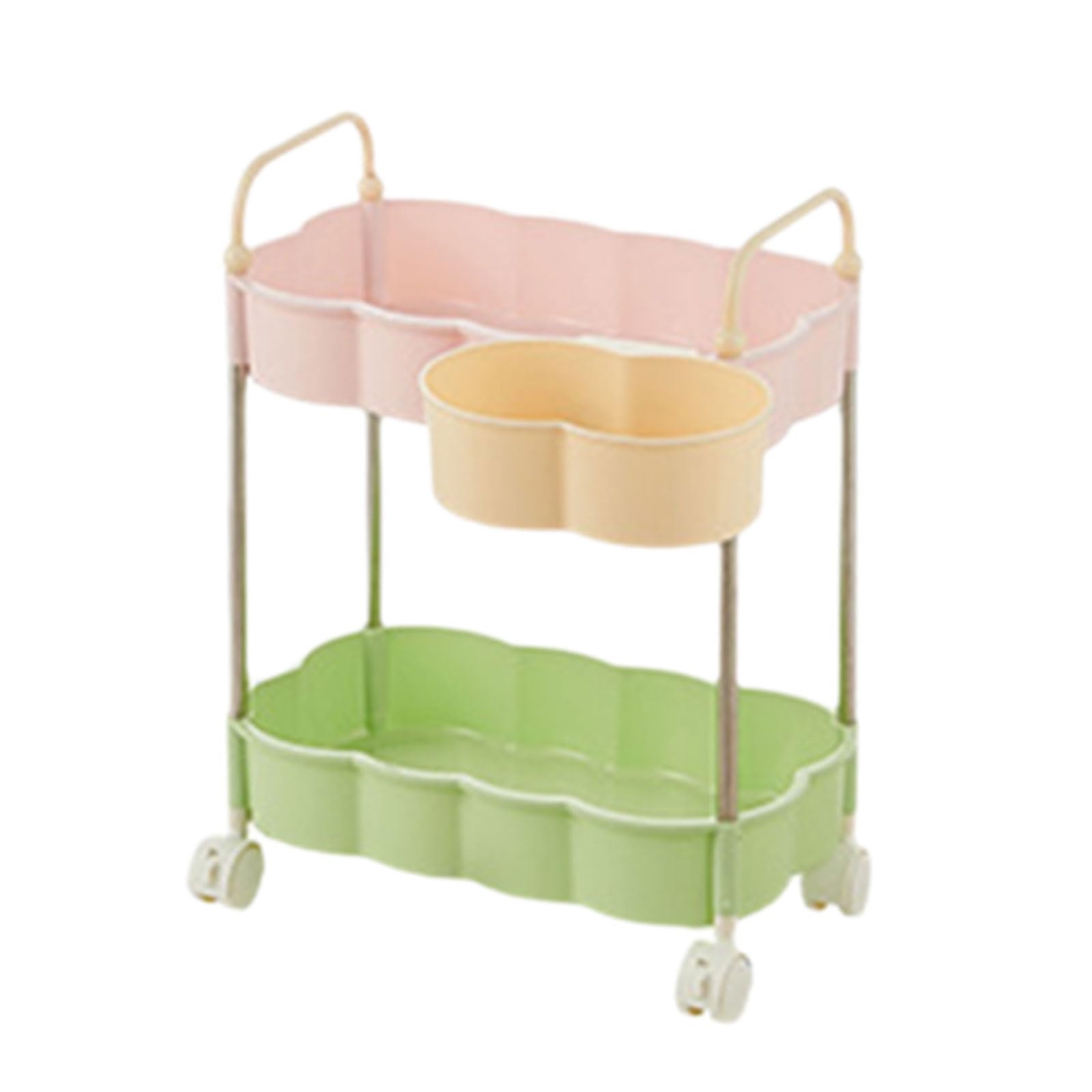 Multifunctional Rolling Utility Cart Practical 2/3 / 4 Layer Storage Cart for Organizing Kitchen and Bathroom Items Utility Rolling