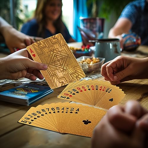 Vijiv 2 PCS Luxury Gold Poker Playing Cards Deck miniatura 3