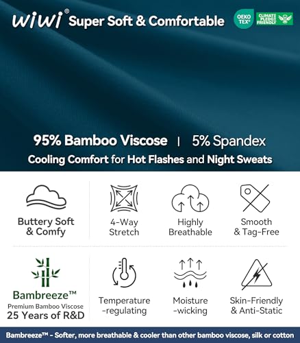 Image of WiWi 3 PCS Pajamas for Women Set Short Sleeve Pajama Sets Capri and Shorts Pj Sets Super Soft Cooling Sleepwear S-XXL