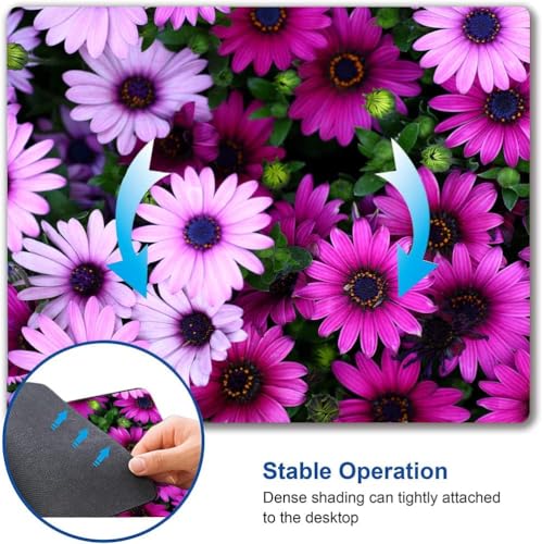 Image of Premium-Textured Mouse Pad, Non-Slip Rubber Base Mousepad for Laptop, Computer & PC, 9.5x7.9 in - Enhanced Precision, Ergonomic Comfort, Ideal for Gaming & Office (African Daisy)