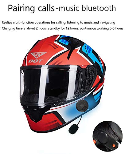 Motorfiets Bluetooth Geïntegreerde Helm Met Dubbel Anticondens Zonneklep ECE Goedgekeurd Modulaire Opklapbare Open Helm Ingebouwde Geïntegreerde Bluetooth Systeem Unisex Helm G,L=(59-60CM