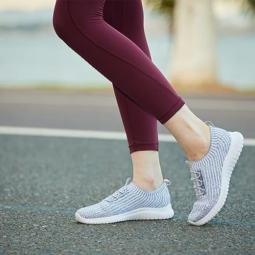 Tiosebon CA-HK2122-GRAY43 Women'S Lightweight Casual Walking Athletic Shoes Breathable Running Slip-On Sneakers thumb #3
