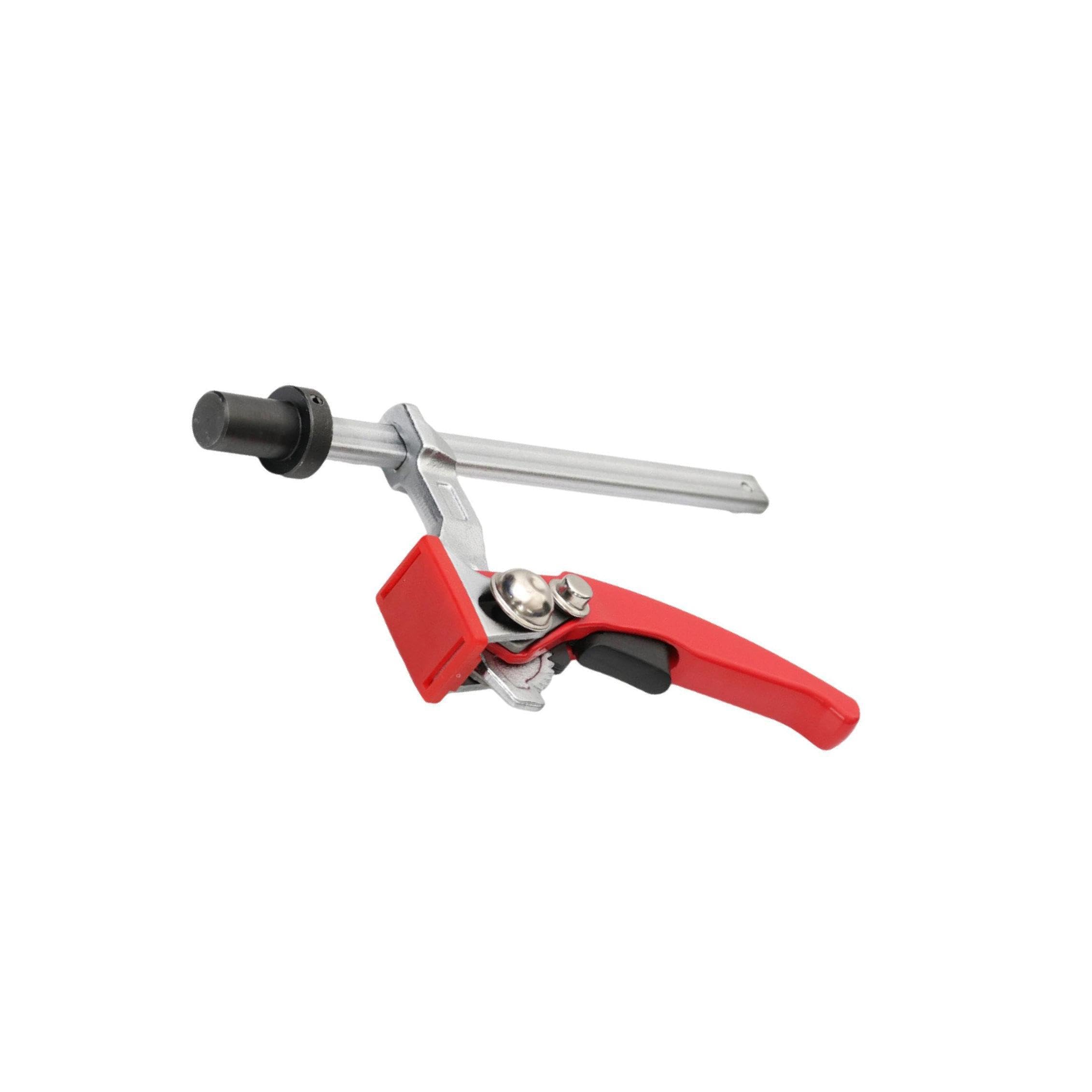CYDZSRA Woodworking Desktop Hold Down Clamp Workbench Clamp Efficient Adjustable Ratchet Press Fixture High Hardness Steel Alloy Sturdy Adjustable Ratchet, Red, 20mm