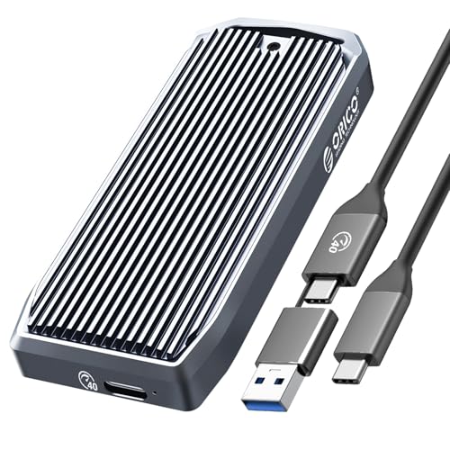 ORICO Carcasa SSD M.2 NVMe 40Gbps hasta 3700MB/s, Caja de Aluminio para SSD NVMe PCIe M Key 2280/2260/2242/2230, Compatible con USB4/Thunderbolt 3/4 USB 3.2/3.1/3.0/Type C   M2V01
