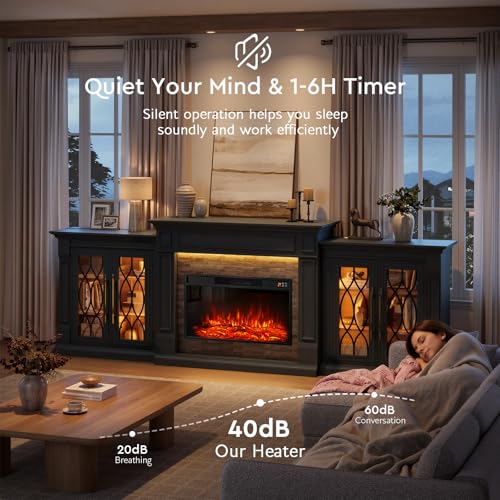 Electric Fireplace TV Stand Modern