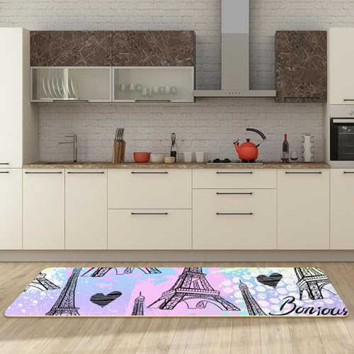 Alfombrillas de cocina de la Torre Eiffel para llenar de romanticismo tus mañanas 3