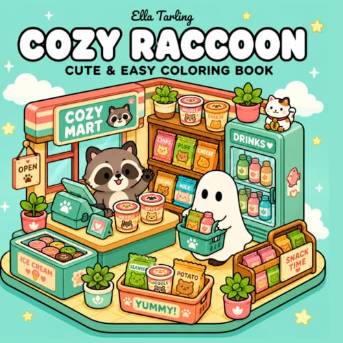 Cozy Raccoon Coloring Book: Cute & Easy Coloring Pages Featuring Cozy Spaces, Sweet Moments and Creative Relaxation (Cozy Animal Corners Coloring Series) image 2