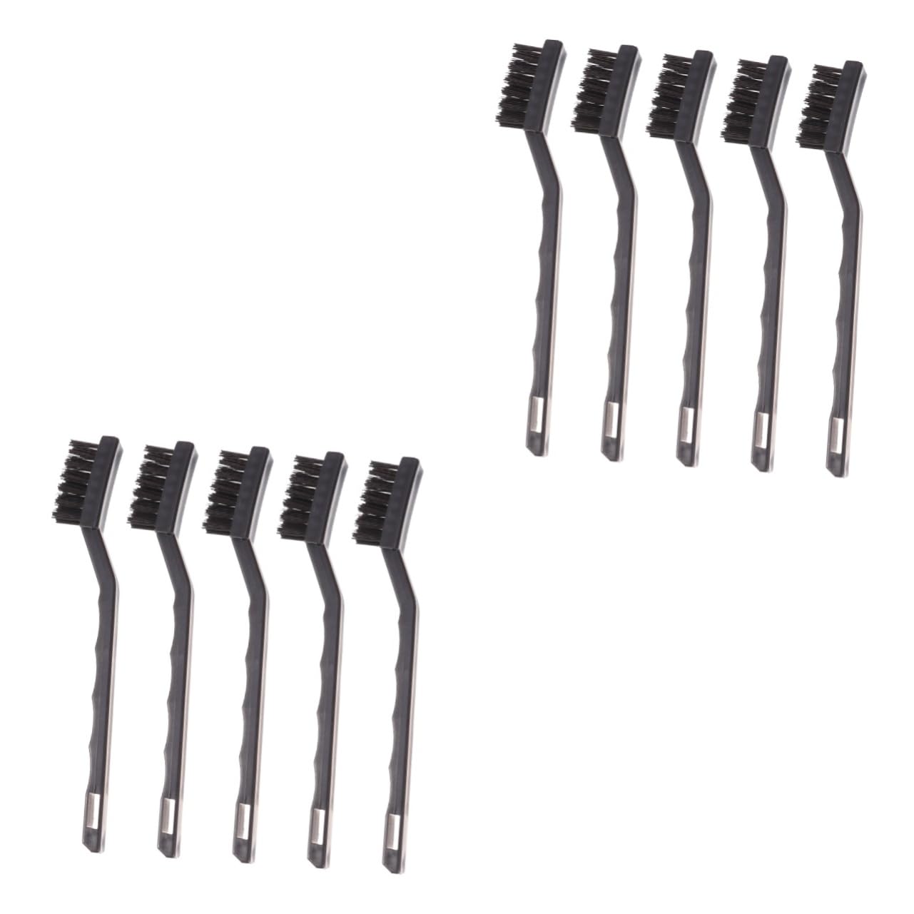 OSOLADY 2sets Anti Static Brush for Cleaning 3 Row Bristle Brush Nonslip Plastic Handle Circuit Board 5pcs*2