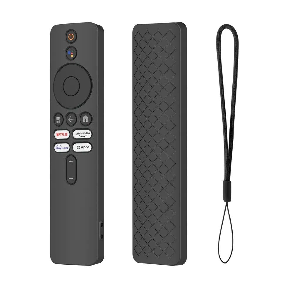 Image of RAYA Silicone TV Remote Cover Compatible with Redmi TV 4k Ultra 43 inch /Xiaomi OLED Series 55 inch /Xiaomi 5A Series 32 /40 /43 inch Remote Protective Case [Remote NOT Included] (Black)