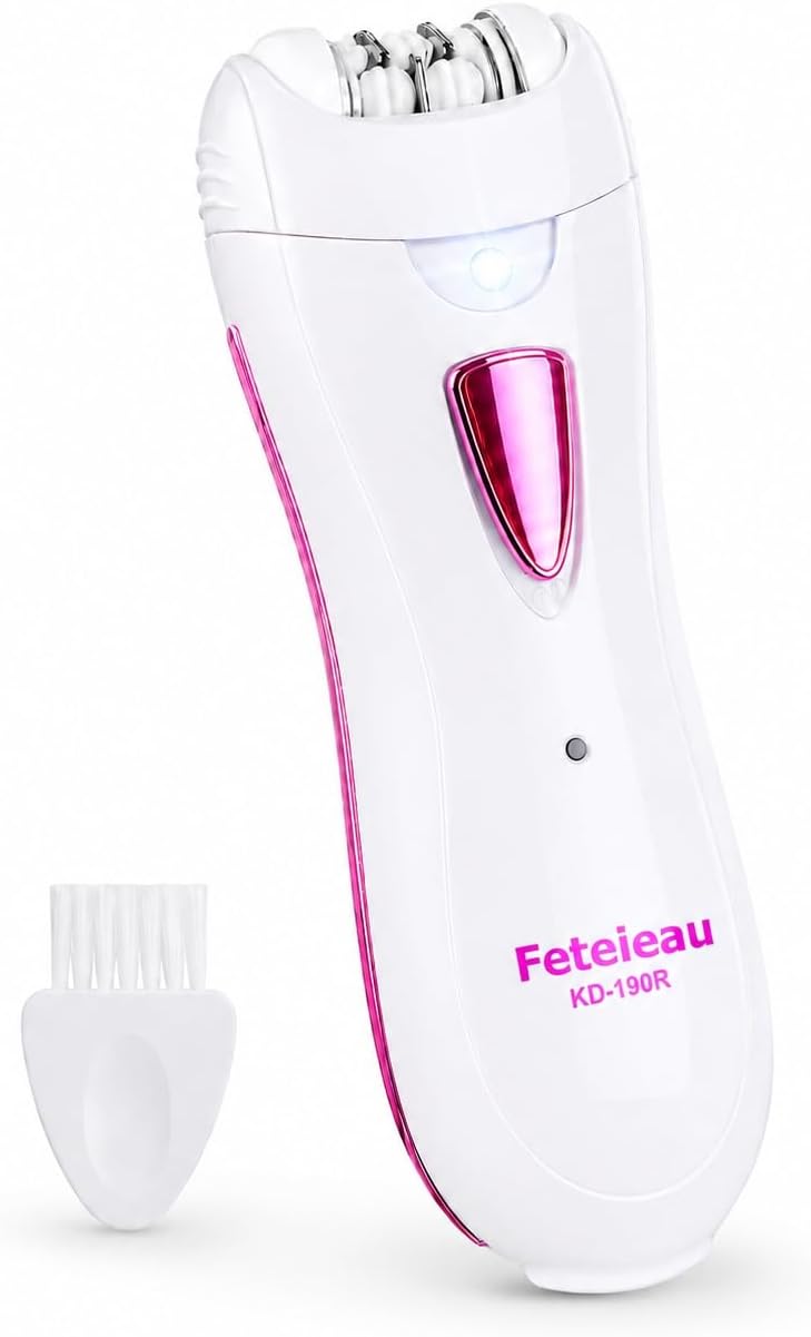 Epilator Smooth Glide Epilator for Women Face RechargeableEpilator for Women FacialEpilator Hair Remover Smooth GlideEpilator for WomenFace Bikini Hair Removal Arms/Face/Peach Fuzz White Portable