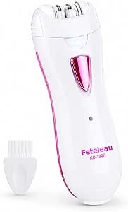 Epilator for Women - Facial, Bikini, Arms, Legs Hair Remover, Rechargeable, Portable, with LED Light