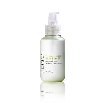 FEKKAI Brilliant Gloss Glass Hair Anti-Frizz Oil Serum - 3.4 oz - Shiny, Glossy, Hydration, and Heat Protection - Salon Grade, EWG Compliant, Vegan & Cruelty Free