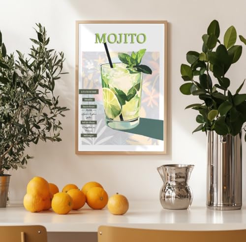 Affiche Recette Mojito pour décorer un mur vide avec style et originalité - 4