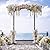 Giantex Garden Arch Trellis, Wedding Arbor for Ceremony Party, 79''W x 81''H, Metal Garden Arbor for Climbing Plants Rose, Outdoor Archway Pergola for Lawn Pathway Patio Backyard Decoration