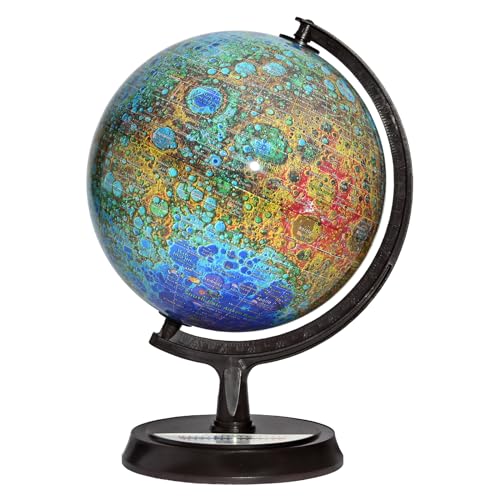 Mapsoft Guide Topography Moon Globe, 24cm/9.5?, MT-24, Lunar Globe, Moon Map, Moon Atlas, Moon Poster, The Moon, The Lunar, Lunar Map, Lunar Atlas, Astronomy Toys