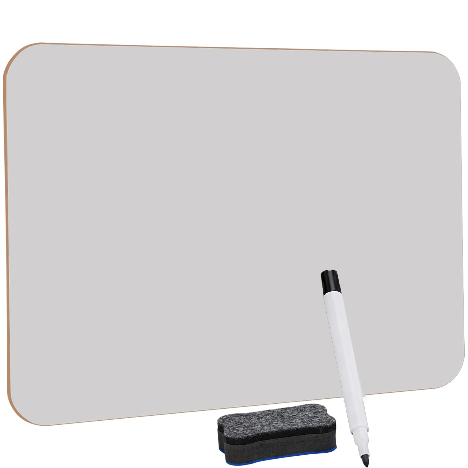 Hisredsun Mini lavagna bianca cancellabile a secco, 20 x 30 cm, doppia faccia, con penne e gomme, durevole lavagna bianca portatile per studenti, aula, casa e ufficio (1)