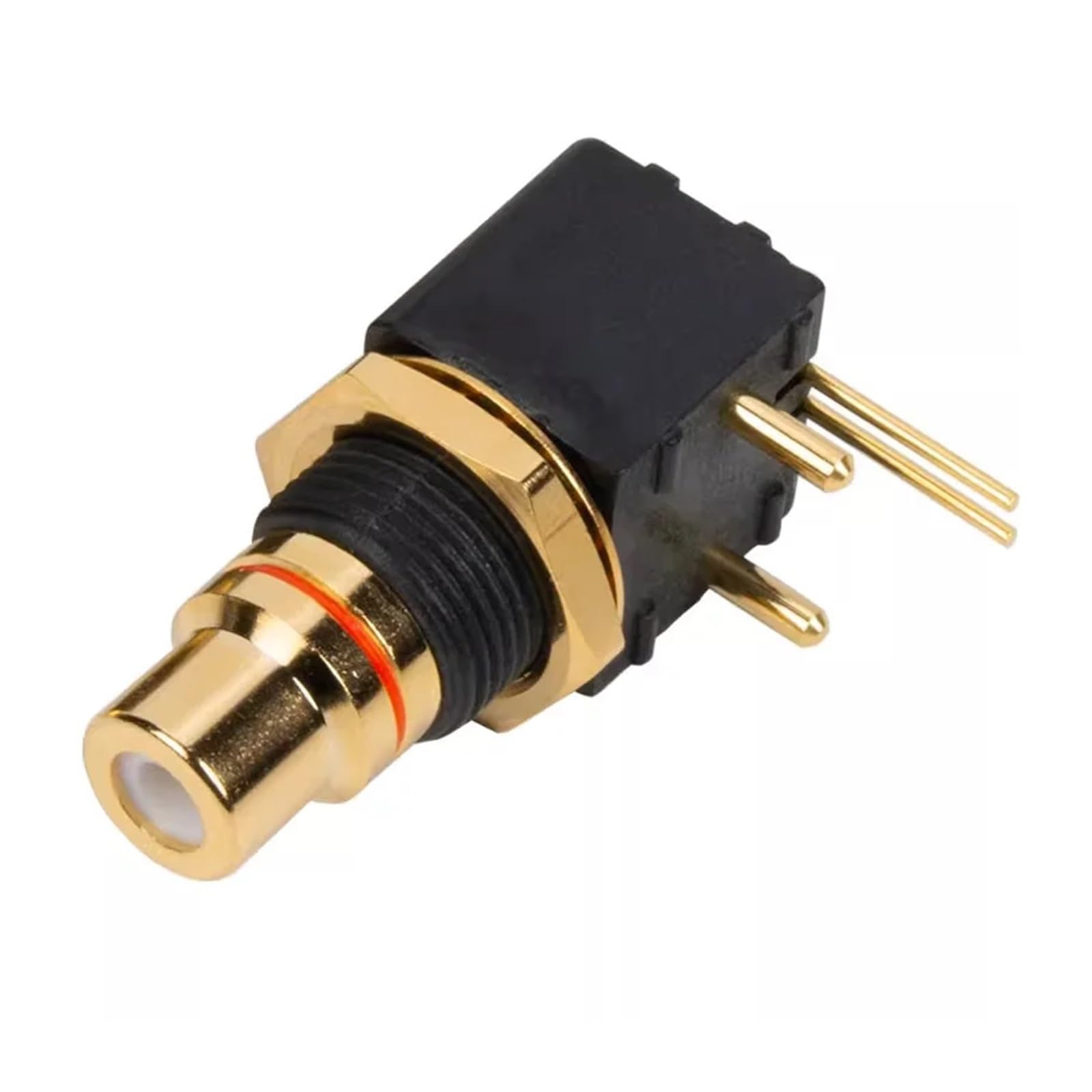 Connecteur RCA en laiton, décodeur DAC, prise femelle, montage sur panneau PCB, adaptateur de fer à souder, 4 pièces(10 Red 10 White)