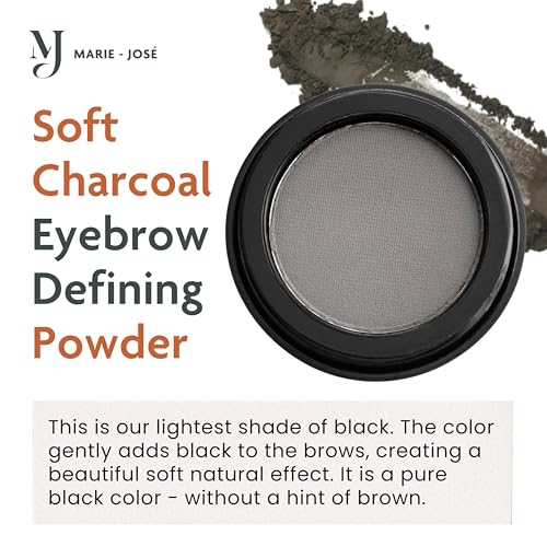 Polvo para cejas antracita Marie-José & Co maquillaje compacto gris negro de 3g con pincel 4