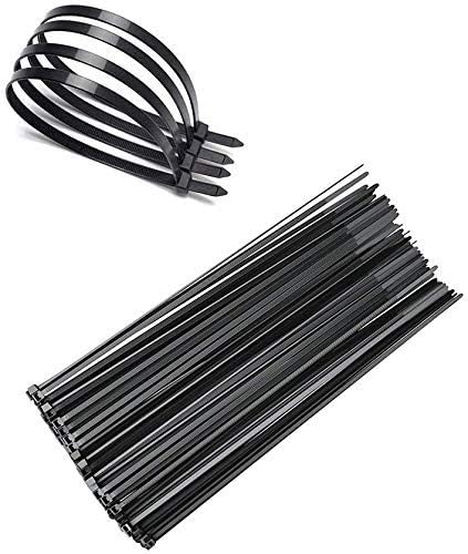 SOLDOUT Nylon Cable Tie Self-locking Plastic Wire Zip Tie, 100 PCS (3.6x300mm, Black)