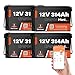 4 PCS Bluetooth 12V 314Ah LiFePO4 Lithium Battery MINI, Max. 4190Wh Energy, EV A+ Cells, Built-in 100A BMS, 15000 Deep Cycles Battery with Low-Temp Protection for RVs, Solar System, Off-Grid