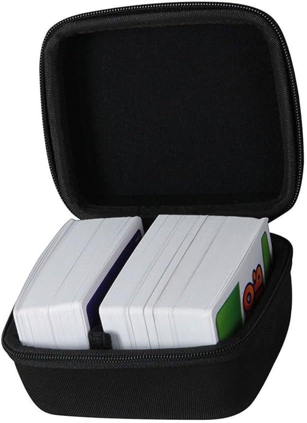 adada Hard Travel Case for Skip BO + UNO + Phase 10 Card Games. Fits up to 300 Cards. Black