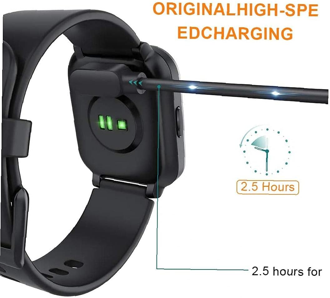 Smart Watch Charging Cable IP68 Charger Adapter Cord Compatible with intentional SW021 1M, Charging Cable Durable and Practical : Cell Phones & Accessories