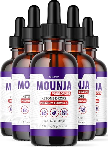 (5 Pack) Mounja Pure Drops - Mounja Pure Drops Premium Formula, MounjaPure Liquid Drop Supplement, MounjapureAll Natural Support Advanced Overall Health & Wellness Reviews, 5 Bottles for 5 Months