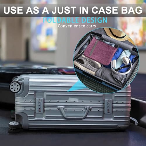 Vomgomfom 85L Reisetasche mit Schuhfach, Große Falttasche für Camping, Reisen, Fitness, Lila