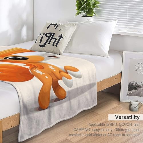 Couverture poney orange douillette pour vos soirées cocooning sur le canapé