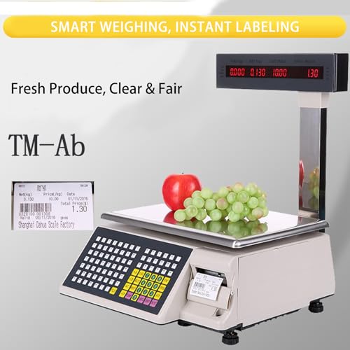 Báscula Electrónica 30kg Alta Precisión con Impresora miniatura 3