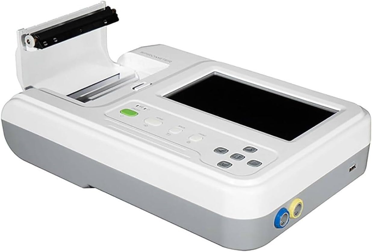 ECG ECG Monitor paziente con 12 cavi 7 pollici LCD Touch Screen Digital Equipment, macchina elettrocardiografo ECG a 6 canali, forme d'onda di registrazione per scopi medici