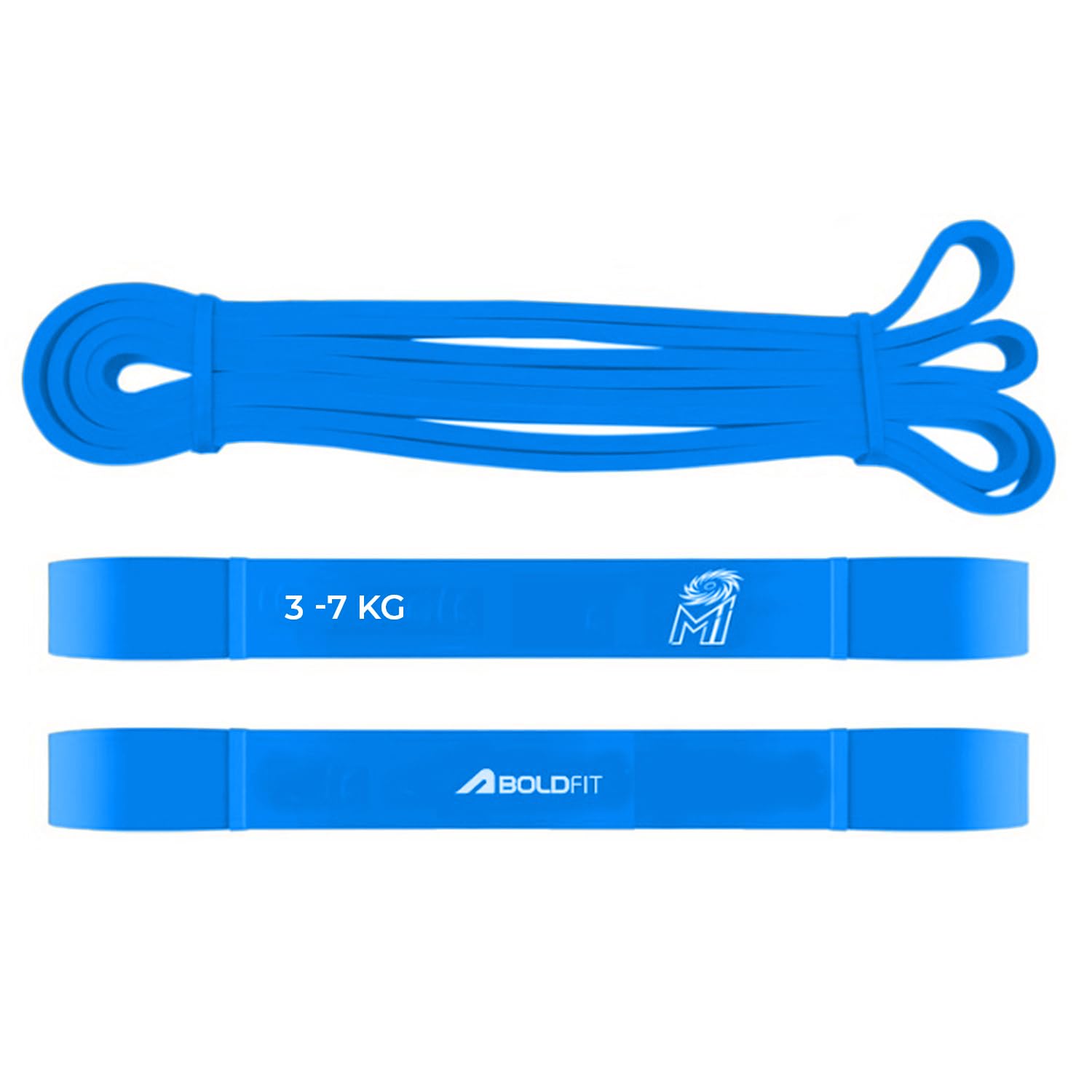 Boldfit Natural Rubber Mumbai Indians Official Merchandise Heavy Resistance Band for Workout Exercise&Stretching Pull Up for Home Exercise for Gym Men&Women Resistance Toning Bands Loop, Blue(3-7 Kg)