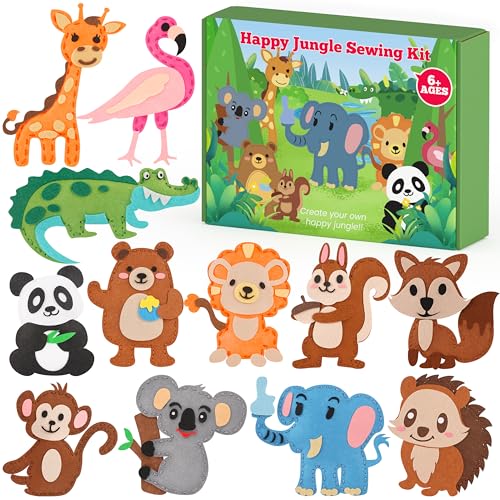 Yeetin J01 Sewing Kit For Kids Ages 6+, Beginner Felt Sewing Craft Kit cover