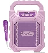 Crayola Mini Karaoke Machine for Kids, Portable Bluetooth Speakers with Microphone, 4" Driver 10W...