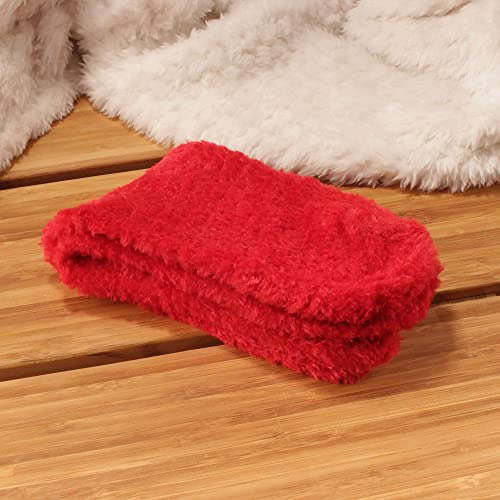 Image of BambooMN Colorful Fuzzy Socks - Assorted Super Soft Warm Microfiber Comfy Home Socks - Value Pack