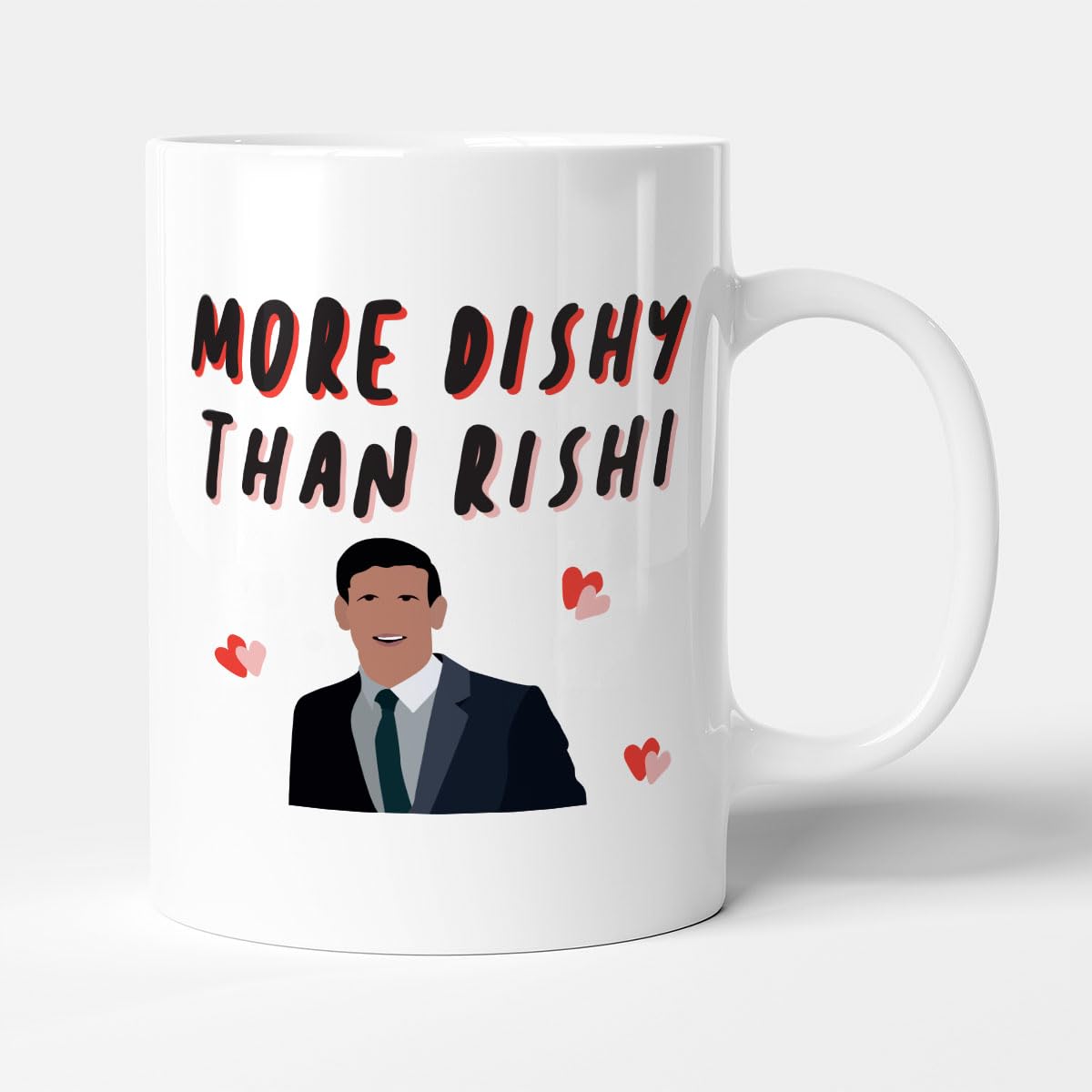 Victorian Printing Co - More Dishy Than Rishi - Funny Gift Anniversary Valentine's Day Mug, Ceramic, 11fl.oz.