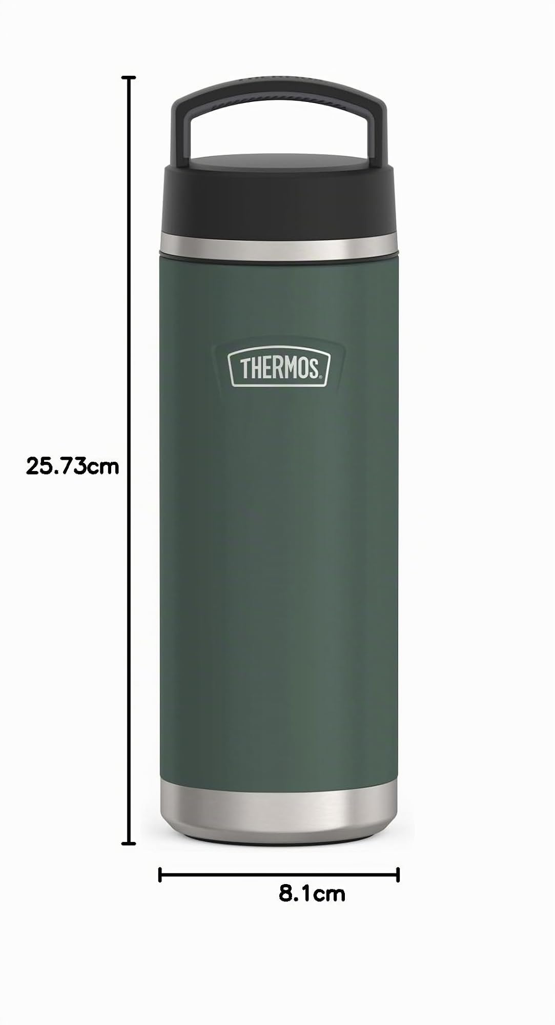 THERMOS Icon Beverage Bottle Bouteille isotherme, 0,71 l, en acier inoxydable, 710 ml, chaude 18 h / 24 h froide, passe au lave-vaisselle, entièrement étanche, sans BPA