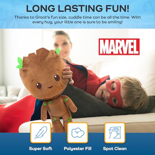 Image of Jay Franco Guardians of the Galaxy Groot Stuffed Pillow Buddy - Super Soft Polyester Microfiber, 14 inch (Official Marvel Product)