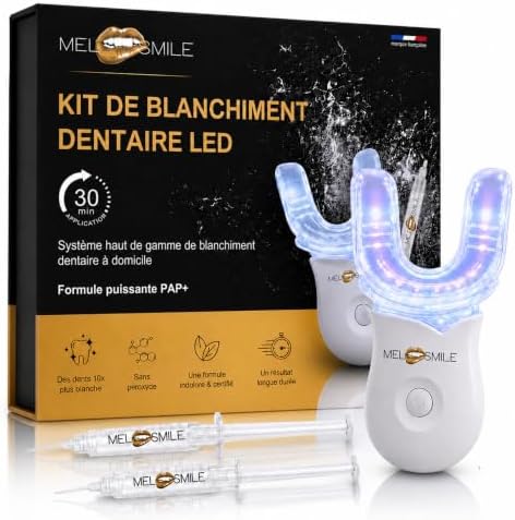 MELOSMILE - Kit de Blanchiment Dentaire Professionnel avec Lampe ...
