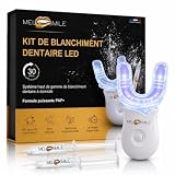 MELOSMILE   Kit de Blanchiment Dentaire Professionnel avec Lampe LED 16X   3 Gels pour un Blanchiment Rapide et Efficace, Élimine les Taches Profondes (Kit de blanchiment)