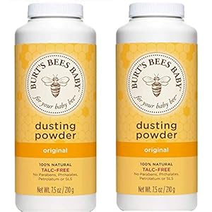 Burt’s Bees Baby Bee Dusting Powder Bottle, 7.5-Ounce Bottles (Pack of 2)