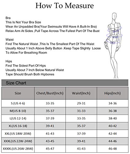 AONTUS Women's Monokini Swimsuits Skirted One Piece Plus Size Swimwear for Retro Bathing Suits