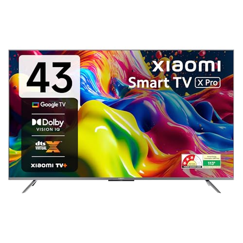 Xiaomi 108 cm (43 inches) X Pro 4K Dolby Vision IQ Series Smart G...