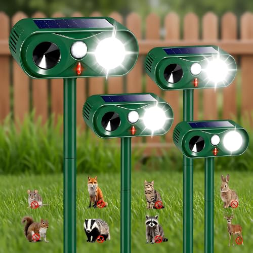 Riueyon 4-Pack Solar Ultrasonic